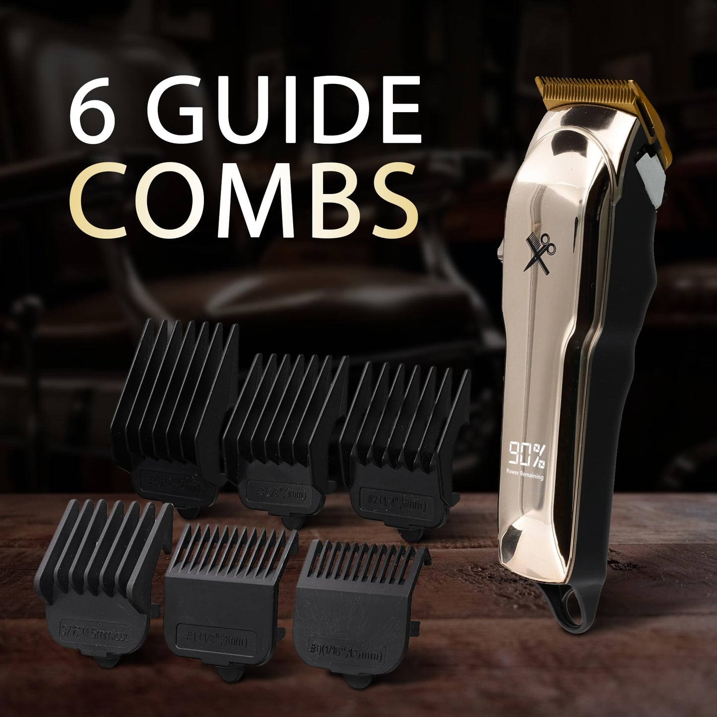Cutting Edge Hair Clippers, Cordless Rechargeable Hair Clipper for Men & Women, Adjustable Taper, 6 Guide Combs, Hypoallergenic & Heat-Resistant Beauty and Personal Care Cutting Edge