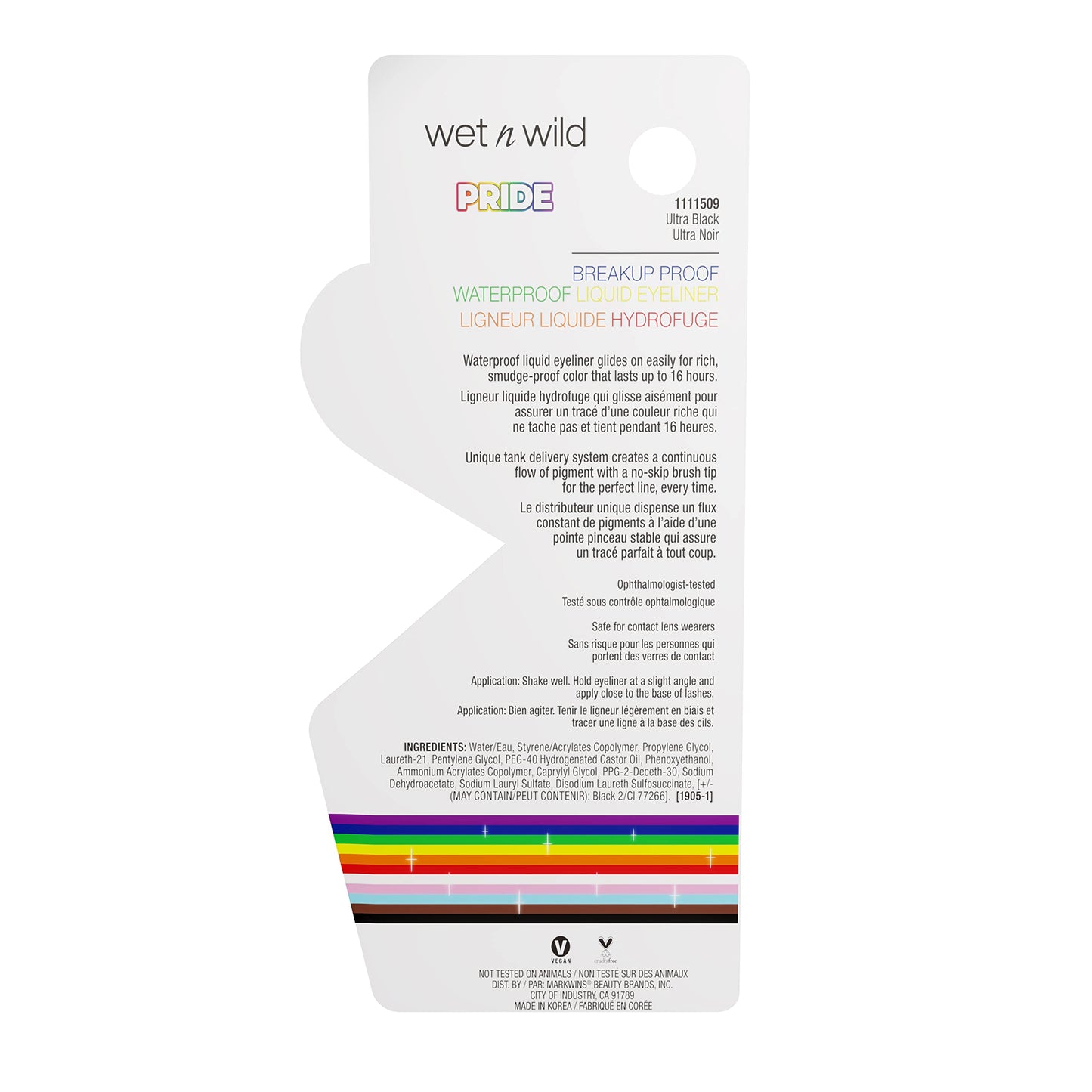 wet n wild Pride Breakup Proof Waterproof Liquid Eyeliner Pen, Smudge-Proof & Flake-Proof Rich Black Pigment, Ultra-Fine Precision Brush Tip Beauty & Personal Care wet n wild