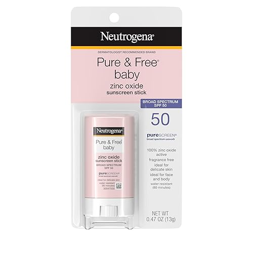 Neutrogena Pure & Free Baby Mineral Sunscreen Stick with Broad Spectrum SPF 50 & Zinc Oxide, Water-Resistant, Hypoallergenic, Paraben-, Dye- Beauty & Personal Care Neutrogena