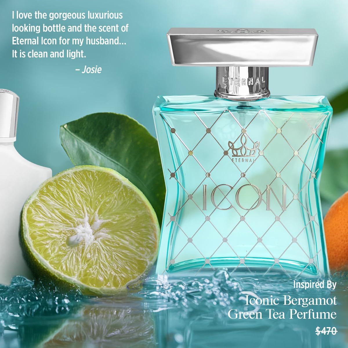 Eternal Fragrance - Eternal Icon - Inspired by Iconic Bergamot Green Tea Perfume - 3.4 oz (100ml) - EDP - Clean Ingredients - Unisex Perfume for Men Beauty & Personal Care Eternal Fragrance