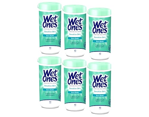 Playtex Wet Ones Sensitive Skin Hands Wipes, 40 Count Wipes (Pack of 6) Beauty & Personal Care PLAYTEX
