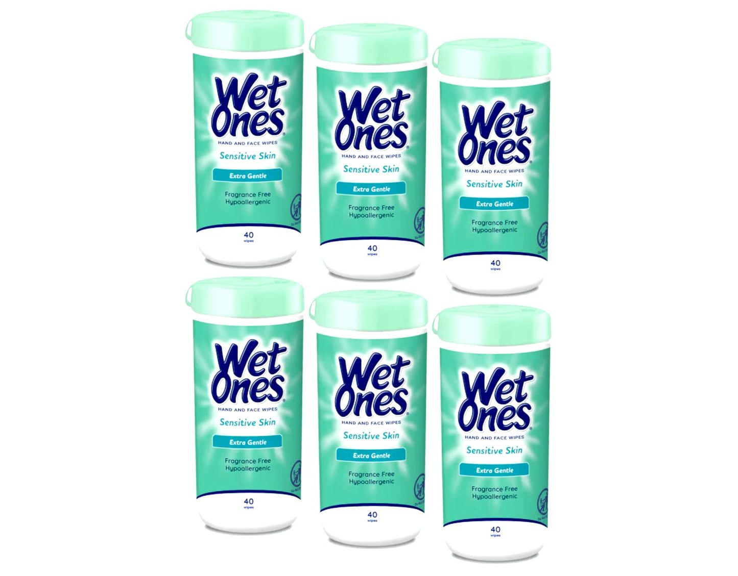 Playtex Wet Ones Sensitive Skin Hands Wipes, 40 Count Wipes (Pack of 6) Beauty & Personal Care PLAYTEX