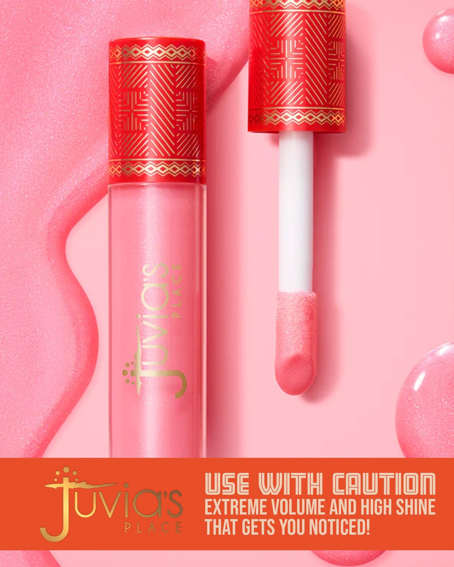 Juvia's Place Beautiful Big Lip Plumper - Ring The Alarm | Stunning Pink Shimmer Gloss for Full, Defined Lips | Plumping, Hydrating & High-Shine Beauty & Personal Care Juvia's Place