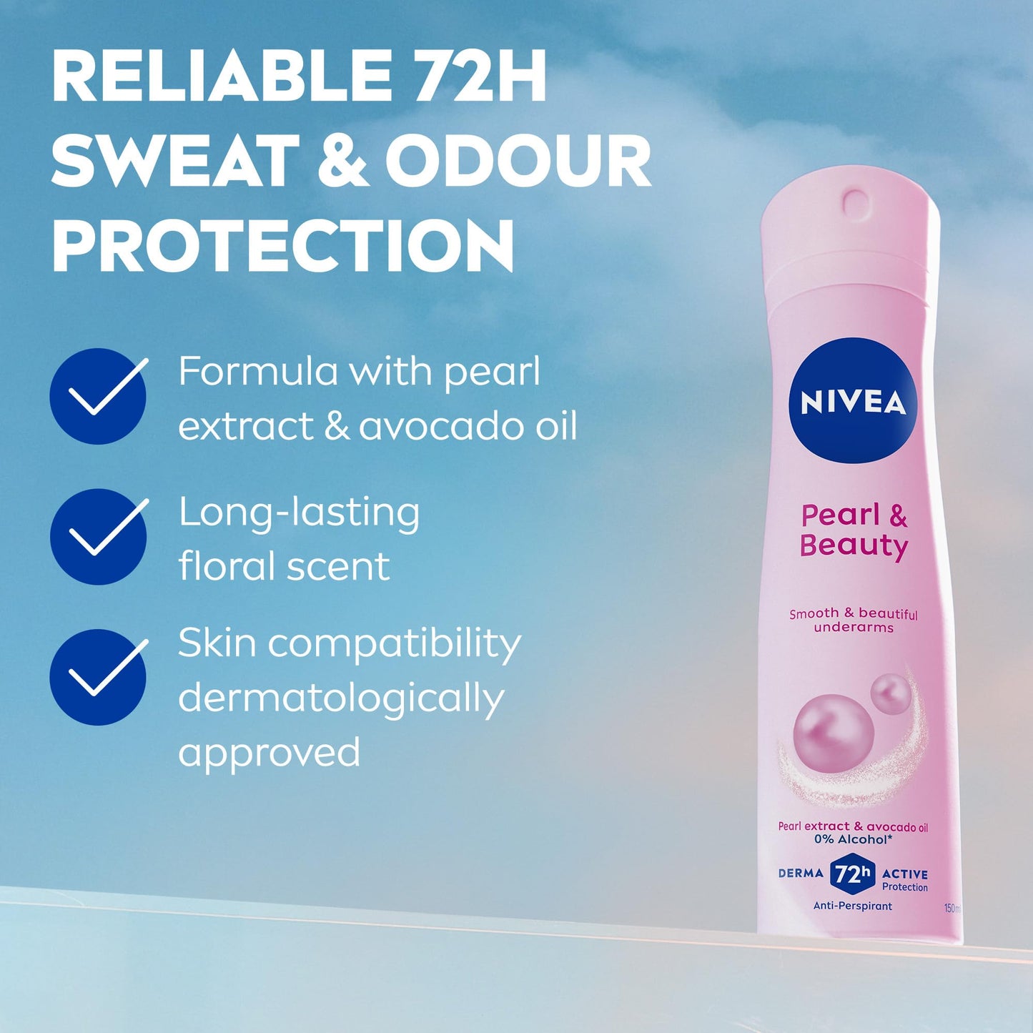 Nivea Pearl Beauty Spray Female Deodorant, 150 ml Beauty & Personal Care NIVEA