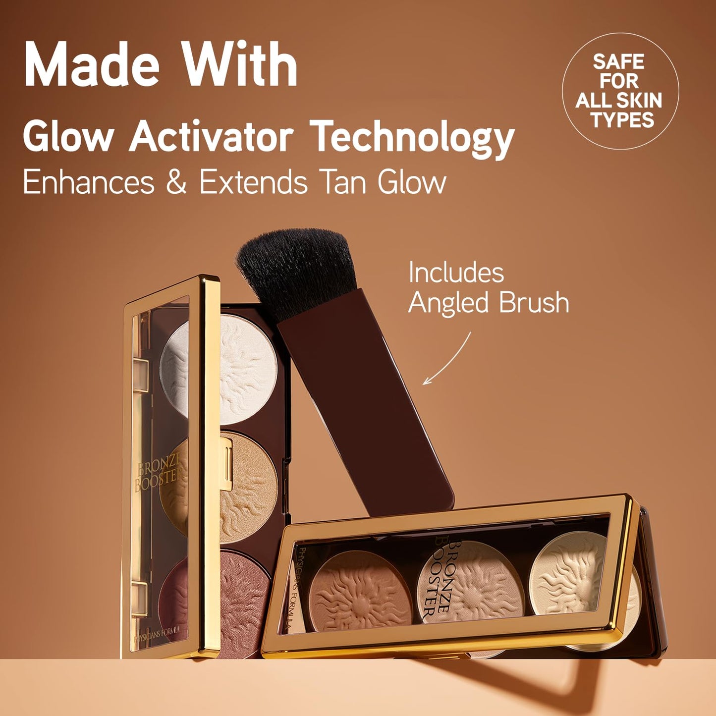 Physicians Formula Bronze Booster Highlight & Contour Palette with Brush, Blendable & Buildable Finish - Matte Sculpting Beauty & Personal Care Physicians Formula
