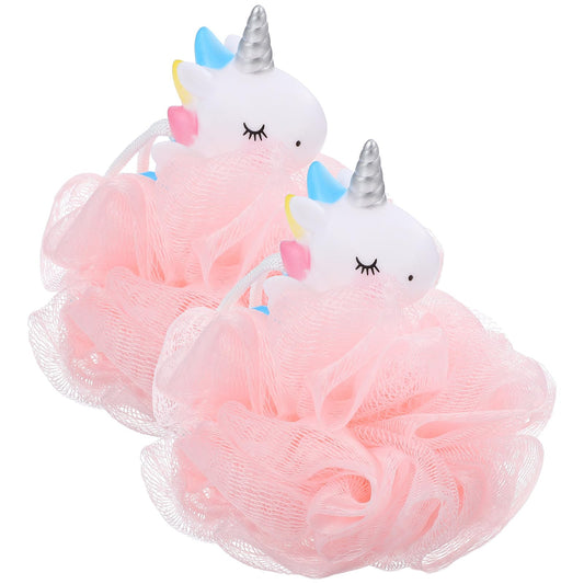 PLAFOPE 2 Pcs Unicorn Loofahs Kids Bath Sponge Soft Gentle Exfoliating Shower Scrubber Body Loofah for Girls Bathing Fun and Rich Foam Beauty and Personal Care PLAFOPE