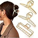 Mehayi 3 PCS Metal Large Claw Clips for Thick Heavy Hair, Strong Hold Big Non-Slip Hair Catch Barrette Jaw Clamp for Long Hair, Fashion Styling Beauty & Personal Care Mehayi