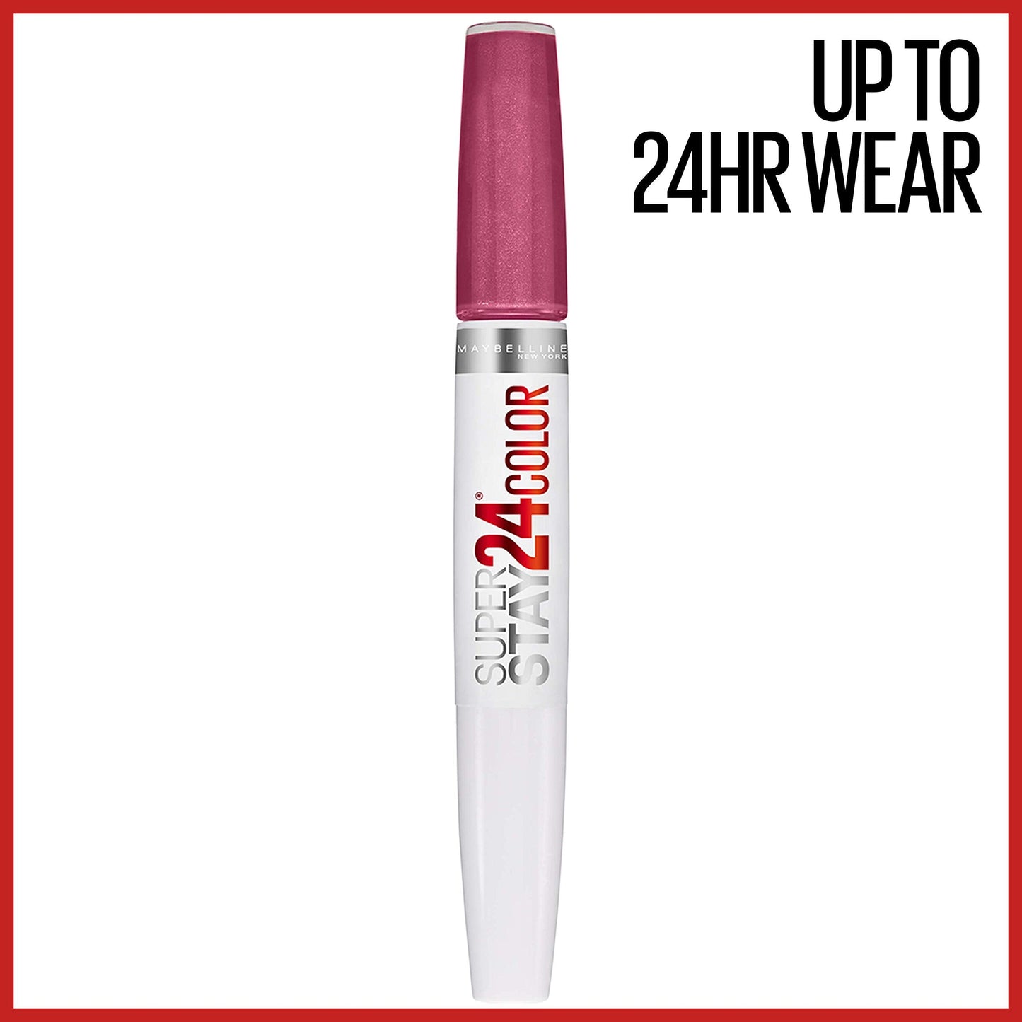 Maybelline Super Stay 24, 2-Step Liquid Lipstick Makeup, Long Lasting Highly Pigmented Color with Moisturizing Balm, Wear On Wildberry, Mauve Pink, 1 Beauty & Personal Care MAYBELLINE