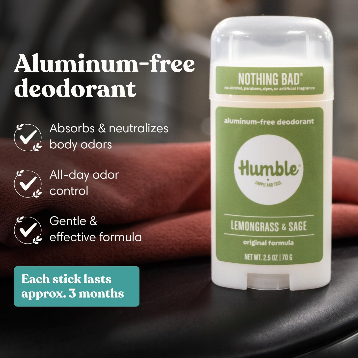 Humble Aluminum-Free Deodorant for Women & Men, Spring Awakening - Clean & Fresh Natural Deodorant Stick with Essential Oils for Long-Lasting Odor Beauty and Personal Care HUMBLE SIMPLE AND TRUE.