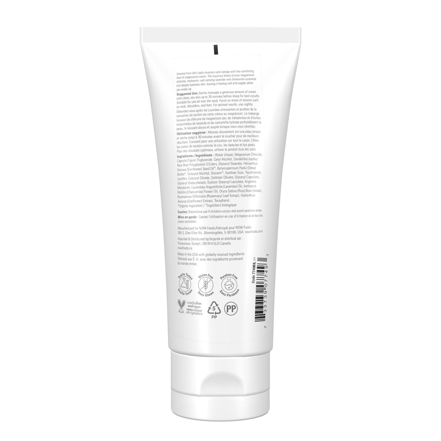 NOW Solutions, niteZen™, Magnesium body cream, with Melatonin and Lavender, 4 oz (113 g) Beauty & Personal Care NOW Foods
