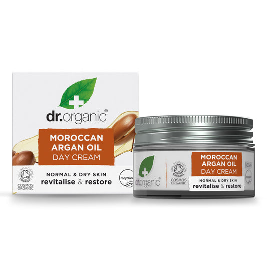 Dr. Organic Moroccan Argan Oil Day Cream | Nourishing Day Therapy Cream, For Normal to Dry Skin, Revitalizing, Vegan, Certified Organic, Curelty-Free Beauty & Personal Care Dr. Organic