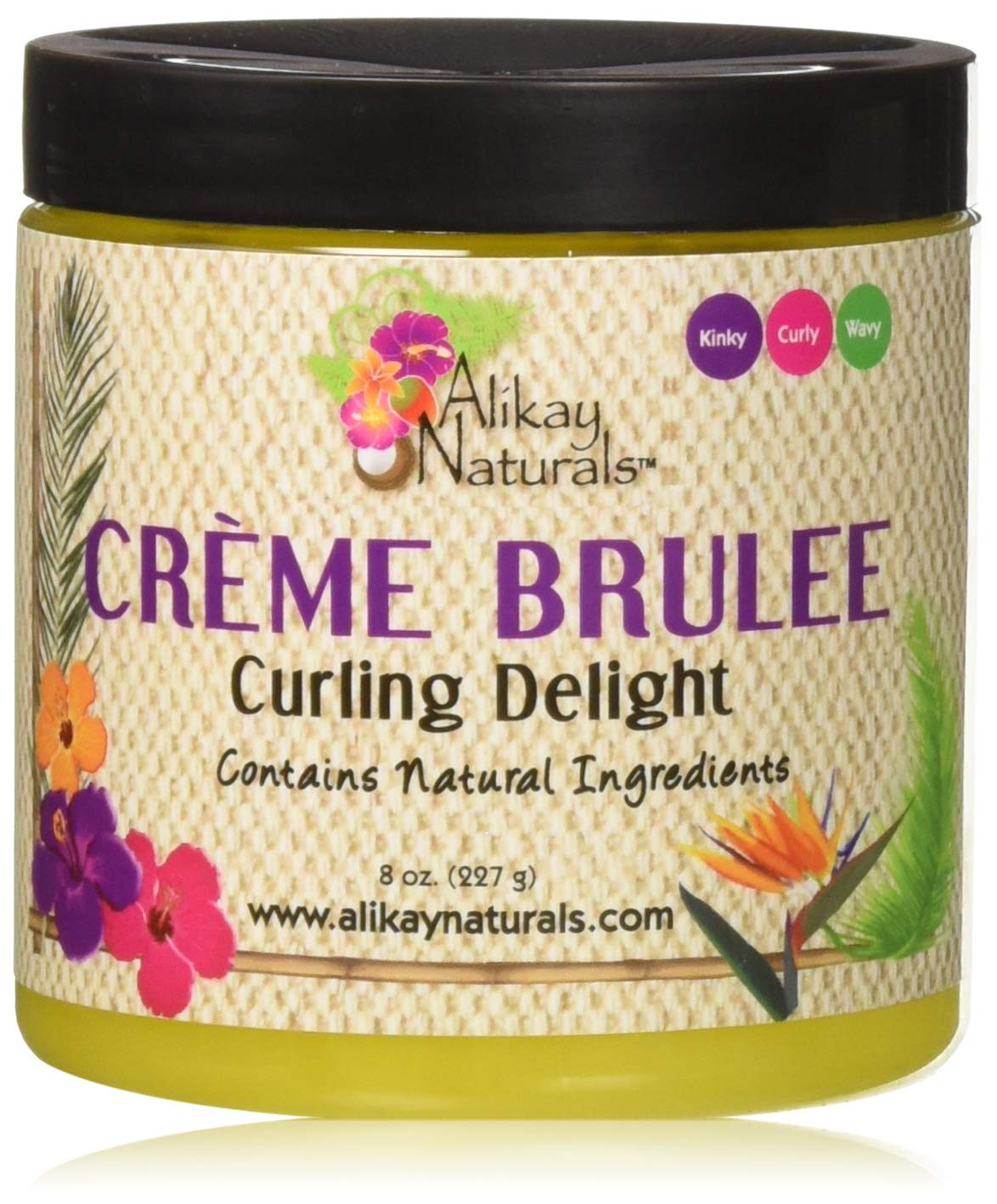 Alikay Naturals Creme Brulee Curling Delight Natural Aloe Vera, Argan Oil & Agave Nectar 8 Ounce Beauty & Personal Care Alikay Naturals