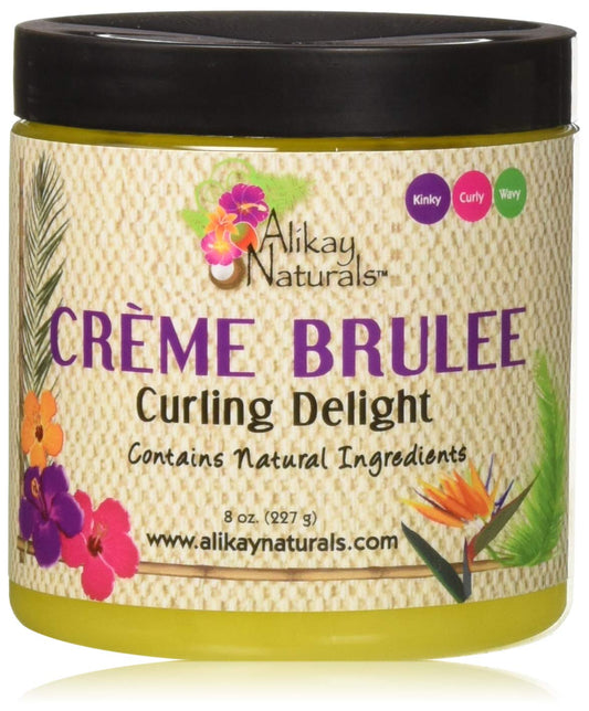 Alikay Naturals Creme Brulee Curling Delight Natural Aloe Vera, Argan Oil & Agave Nectar 8 Ounce Beauty & Personal Care Alikay Naturals