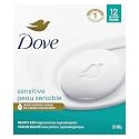Dove Beauty Bar Soap 12 Bars Sensitive, for Sensitive Skin, Fragrance Free and Hypoallergenic 3.75 oz Beauty & Personal Care Dove