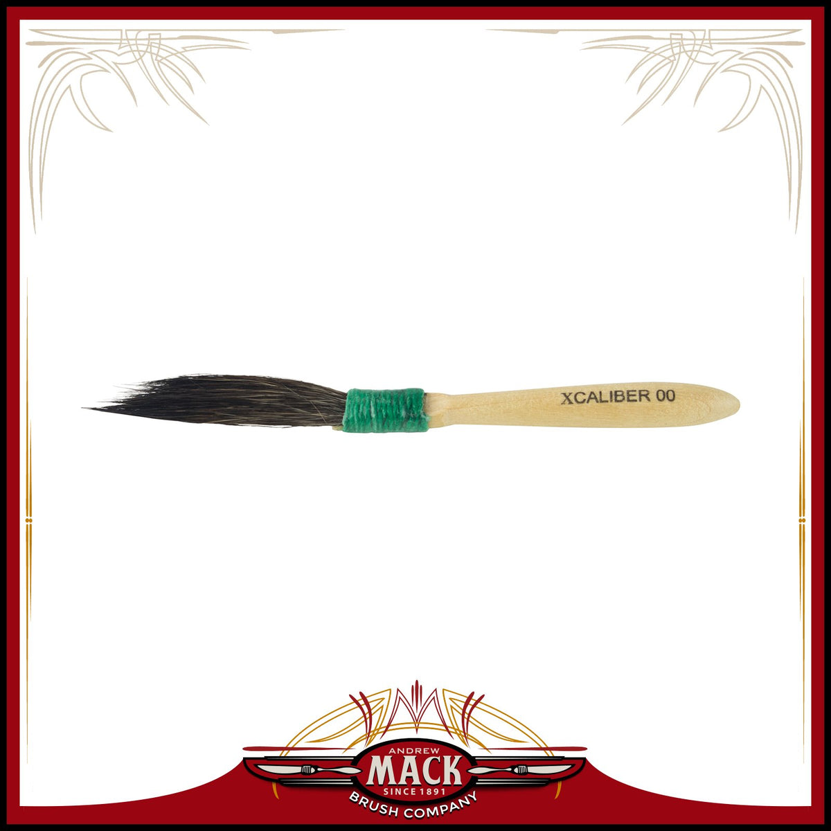 The XCaliber Striping Brush Series 1 1/2" Short Blue Squirrel Hair For Greater Control And Intricate Design - Size 00