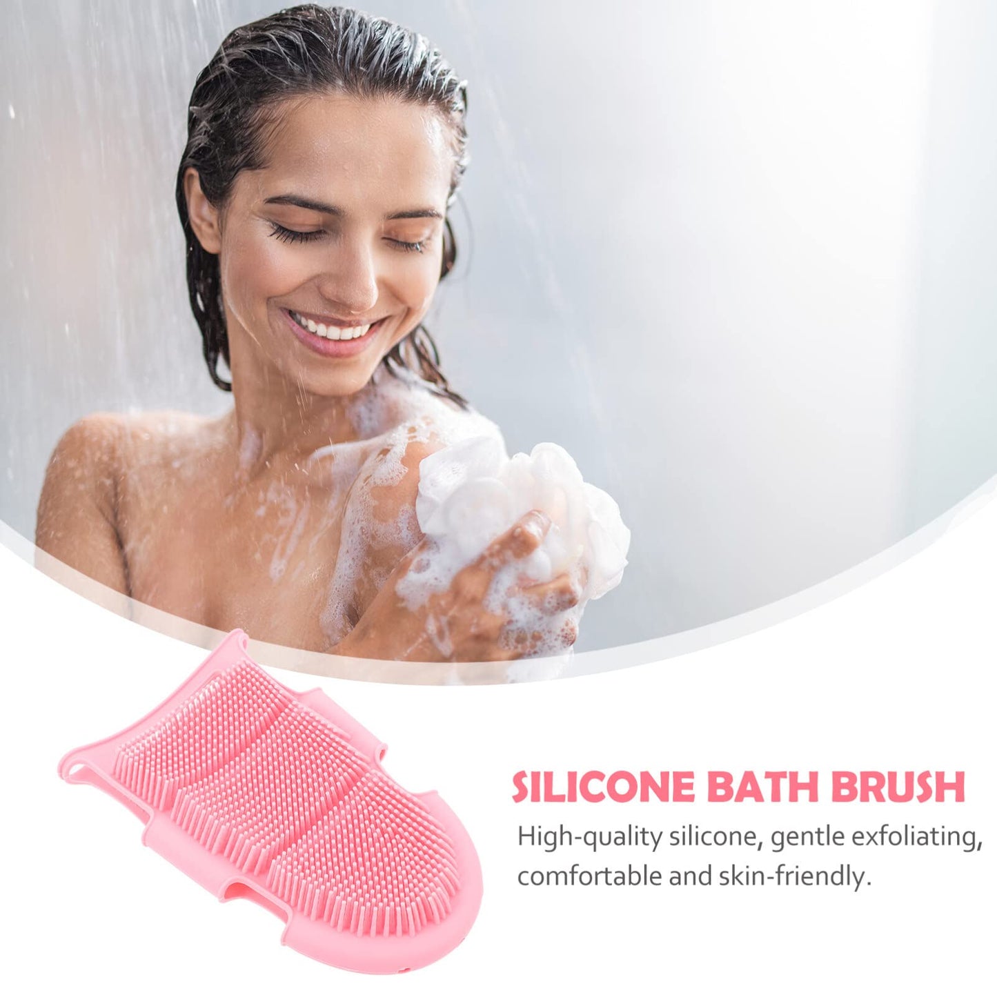 Uonlytech Silicone Bath Brush Spa Massage Sponges for Bathing Silicone Massage Gloves for Body Baby Scrubber Bath Childrens Mittens Rubber Bath Brush Beauty and Personal Care Uonlytech
