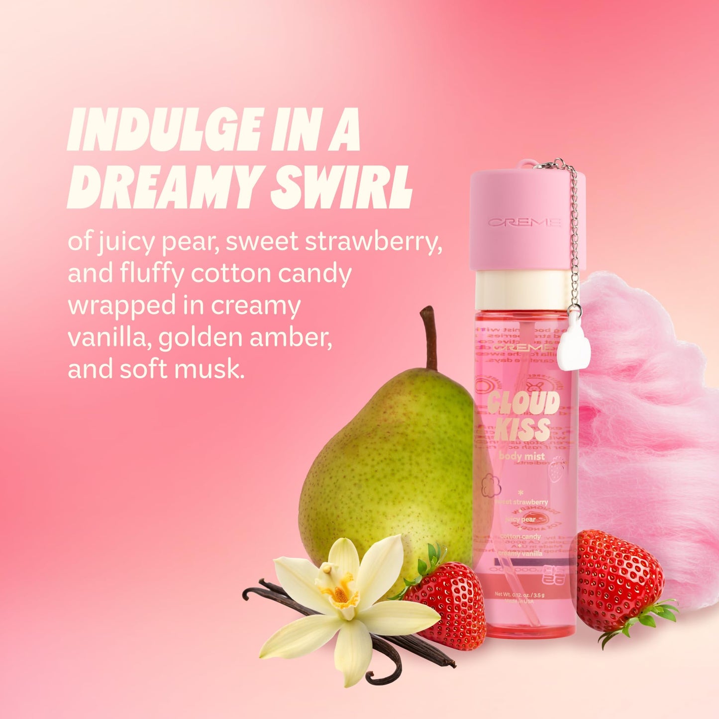 The Crème Shop Body Mist | Body & Hair Perfume for Women, Body Spray Fragrance, 3.38 fl. oz. (Cloud Kiss) Beauty & Personal Care The Crème Shop