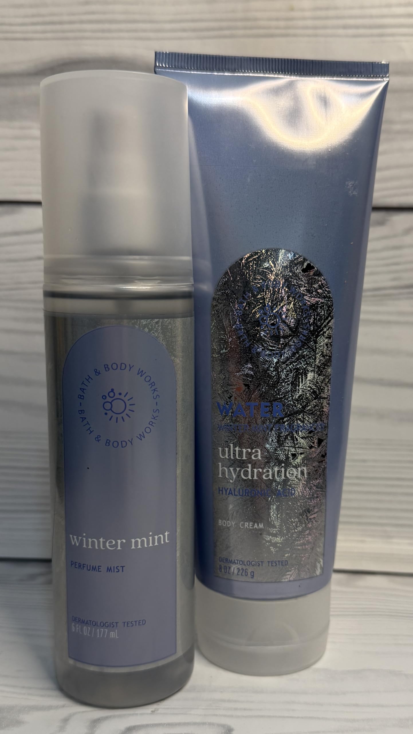 Bath & Body Works Women's Water Winter Mint Body Cream and Fine Fragrance Mist 2 Piece Set Beauty and Personal Care Bath & Body Works