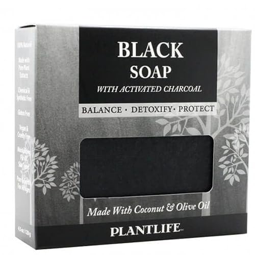 Plantlife Black Bar Soap - Moisturizing and Soothing Soap for Your Skin - Hand Crafted Using Plant-Based Ingredients - Made in California 4.5oz Bar Beauty & Personal Care Plantlife