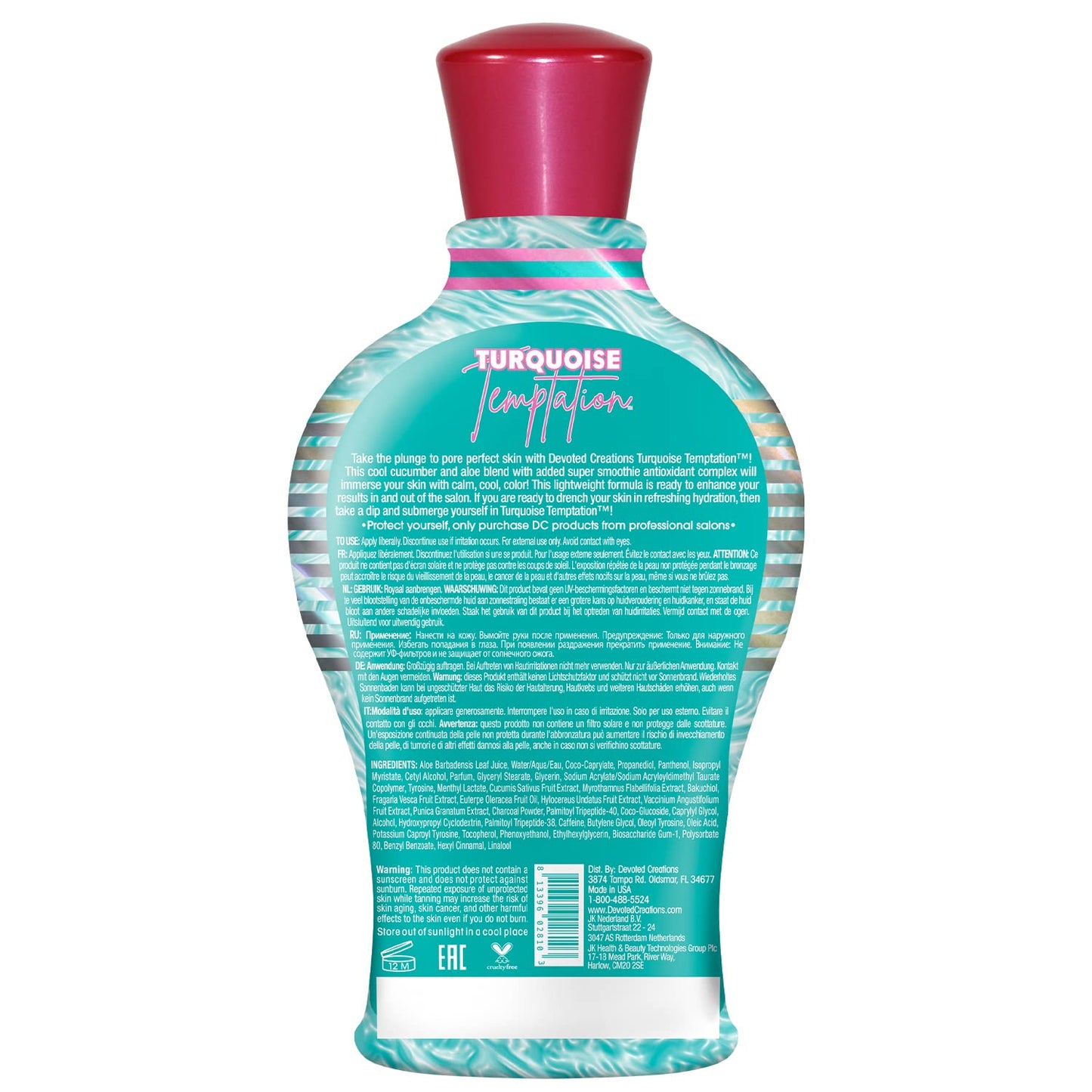 Devoted Creations Turquoise Temptation Indoor and Outdoor Tanning Lotion 12.25 oz Beauty & Personal Care Devoted Creations