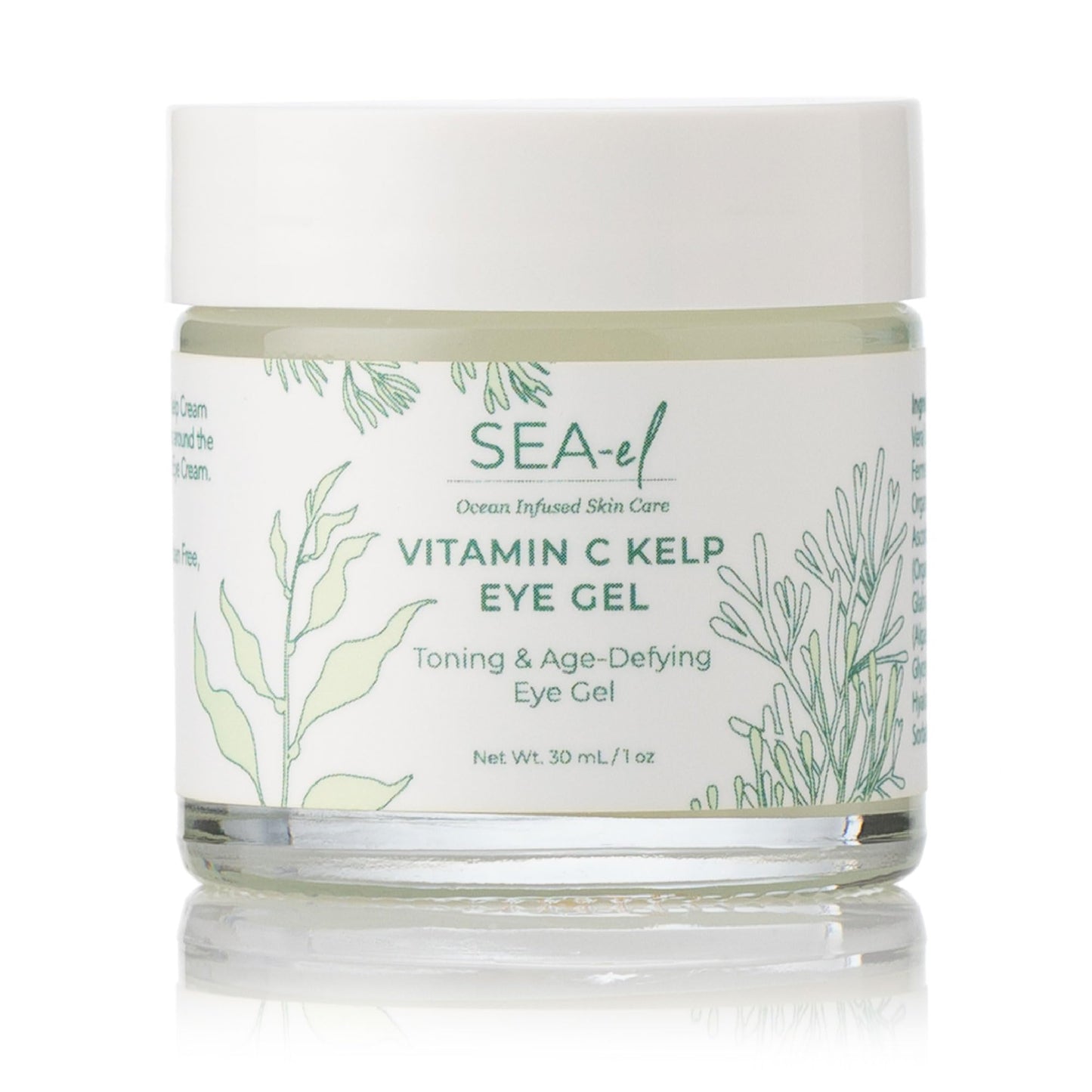 Sea-el Vitamin C Kelp Eye Gel Toning & Age Defying Skincare for Puffiness, Under Eye Bags & Dark Circles Cooling Youthful Glow for Women & Men - 1 Oz Beauty & Personal Care Sea-El