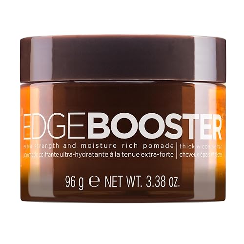 Style Factor Edge Booster Extra Strength & Moisture Rich Pomade | Strong Hold Edge Control Gel for Thick & Coarse Hair | High Shine, Non-Greasy Beauty & Personal Care Style Factor