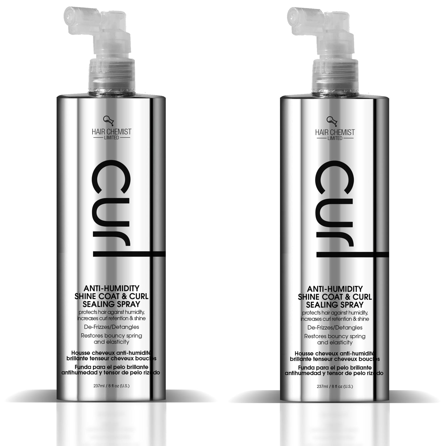 Hair Chemist CURL Anti Humidity Shine Coat & Curl Sealing Spray 8 oz. (Pack of 2) Beauty & Personal Care Hair Chemist