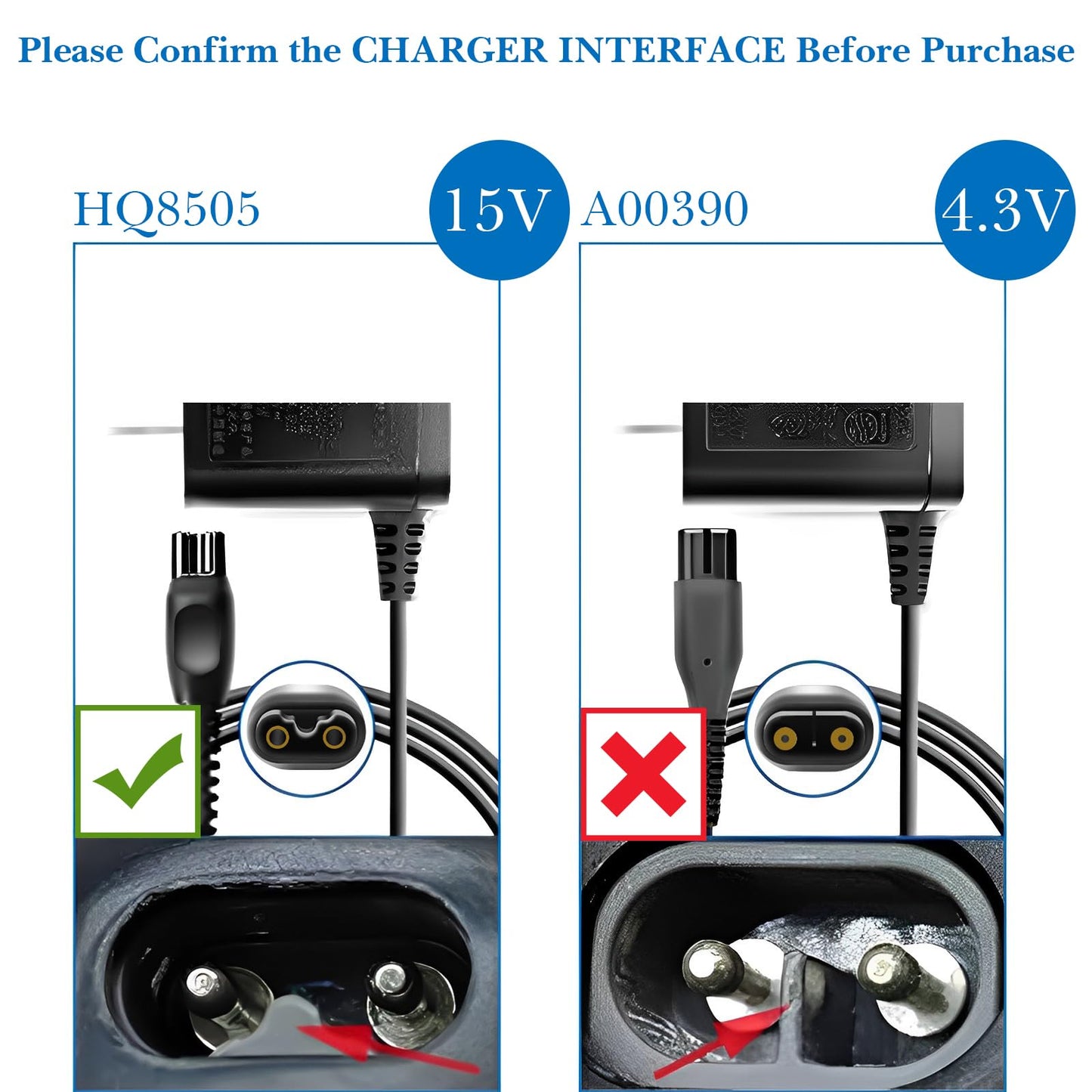Linkidea 15V Shaver Charger Cord Compatible with Philips Norelco HQ8505, AT890, PT720, RQ370, Replacement USB Power Adapter Cable Beauty and Personal Care Linkidea