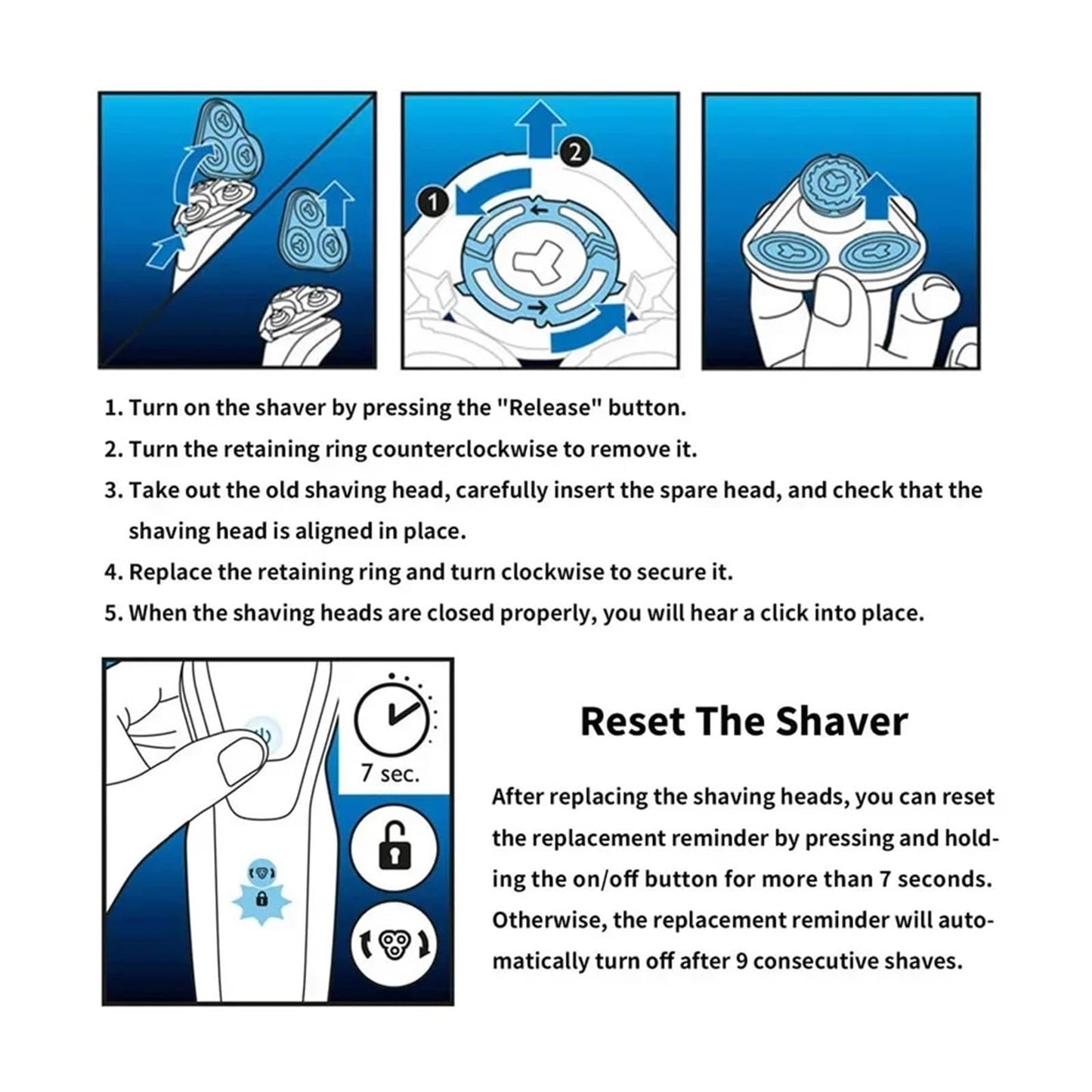 Compatible for Philips?Shaver Head Series5000 S5070 S5050 5080 5095 Blade Accessories(Silver-1PC) Beauty and Personal Care KNVZNWFF