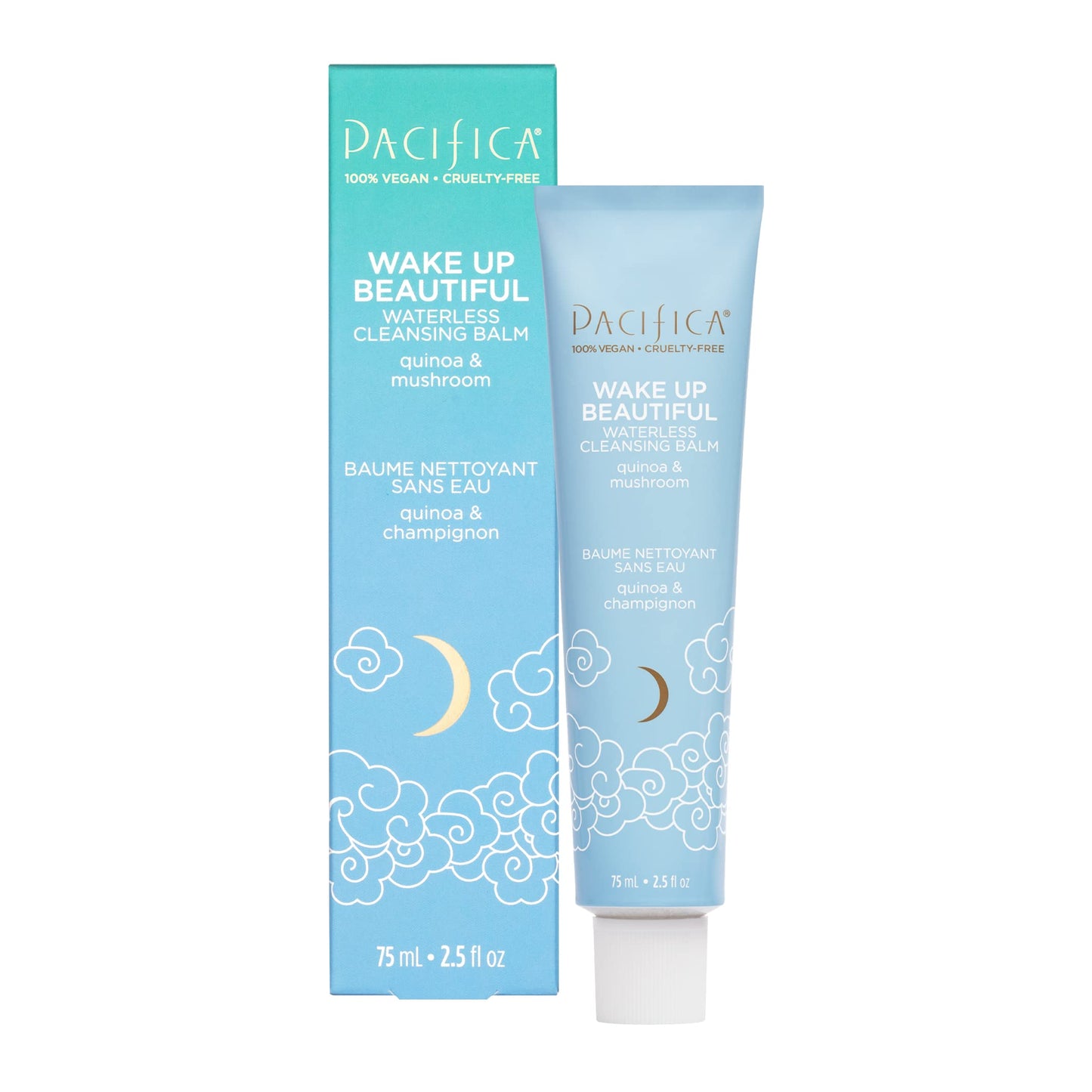 Pacifica Wake Up Beautiful Cleansing Balm & Makeup Remover - 2-in-1 Waterless Face Cleanser for Dry & Sensitive Skin, Hydrating No-Rinse Balm Beauty & Personal Care Pacifica