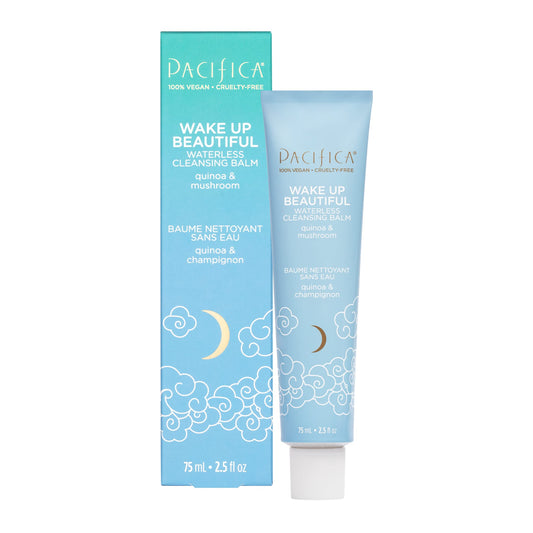 Pacifica Wake Up Beautiful Cleansing Balm & Makeup Remover - 2-in-1 Waterless Face Cleanser for Dry & Sensitive Skin, Hydrating No-Rinse Balm Beauty & Personal Care Pacifica