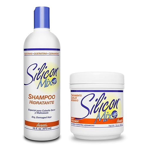 Silicon Mix Hair Treatment & Shampoo 16 oz Combo - Deep Conditioner & Intensive Treatment for Dry, Damaged & Brittle Hair - Moisturizing Formula Beauty & Personal Care Silicon Mix