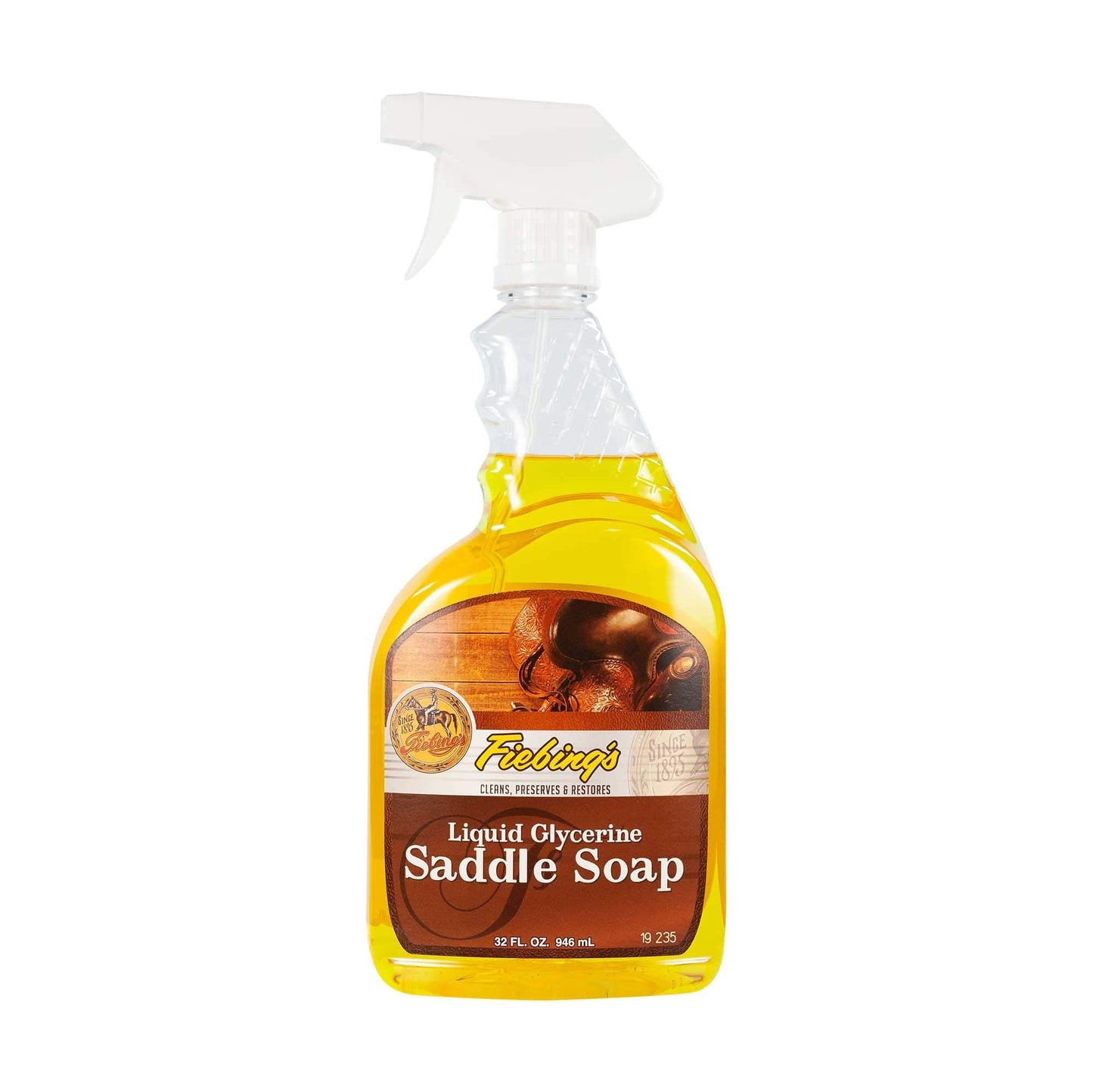 Fiebing's Liquid Glycerine Saddle Soap for Leather (32 oz) - Smooth Leather Cleaner & Conditioner to Soften, Protect & Restore Leathercraft - for Car Beauty & Personal Care Tough 1