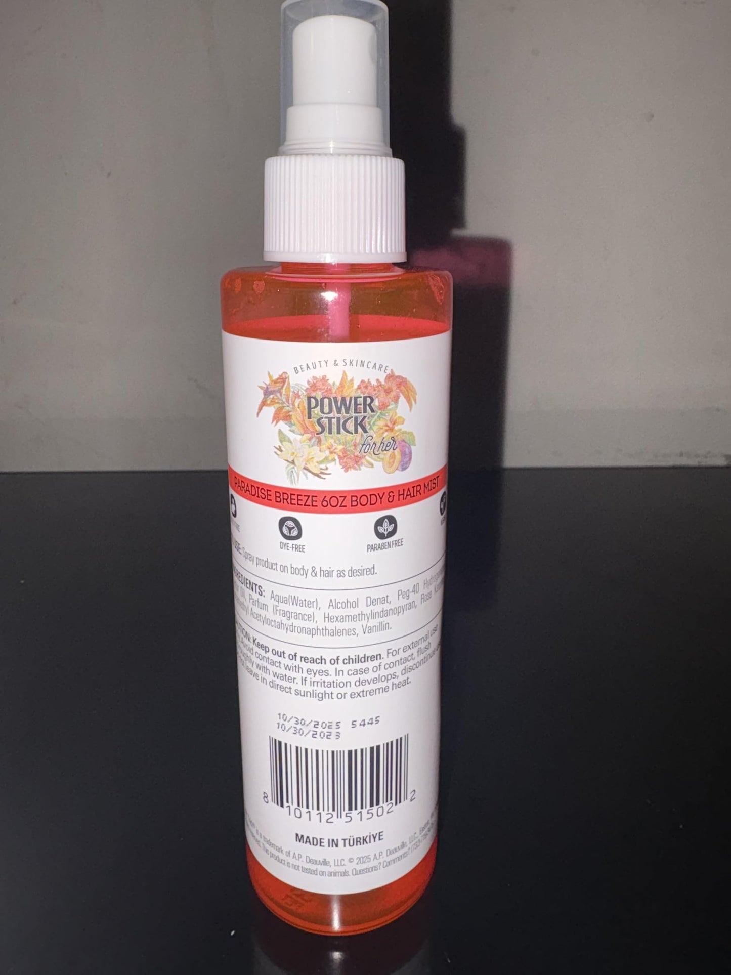Power Stick for Her Paradise Breeze Body & Hair Mist, Long-Lasting Fragrance Spray with Black Amber Plum & Vanilla Woods Lightweight tropical scent, 6 Beauty & Personal Care Power Stick