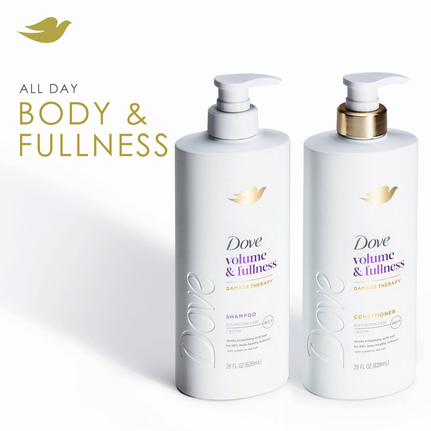 Dove Conditioner Volume & Fullness for Fine, Thin Hair with Bio-Protein Care Technology and Biotin 28 Fl Oz Beauty & Personal Care Dove
