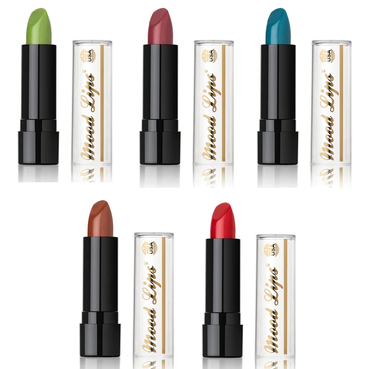 Mood Lips Color Changing Lipstick | Long Lasting Lip Stain Effect | 12 Hour Wear | Magic pH Tint | Aloe Vera Hydrating & Moisturizing | Made in USA | Beauty & Personal Care Mood Lips