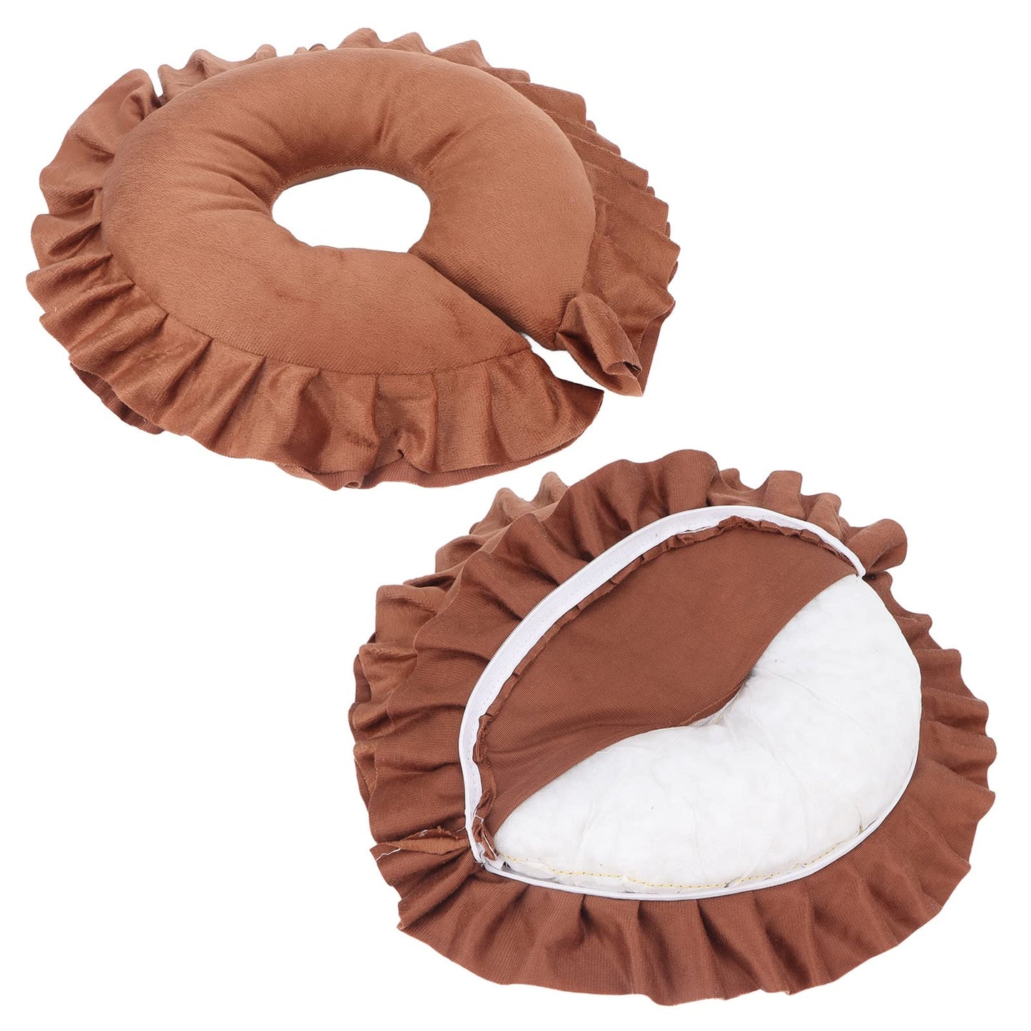 Naroote Spa Salon Face Cushion, Multipurpose Breathable 360 U Shaped Neck Cushion for Massage Traveling Beauty and Personal Care Naroote