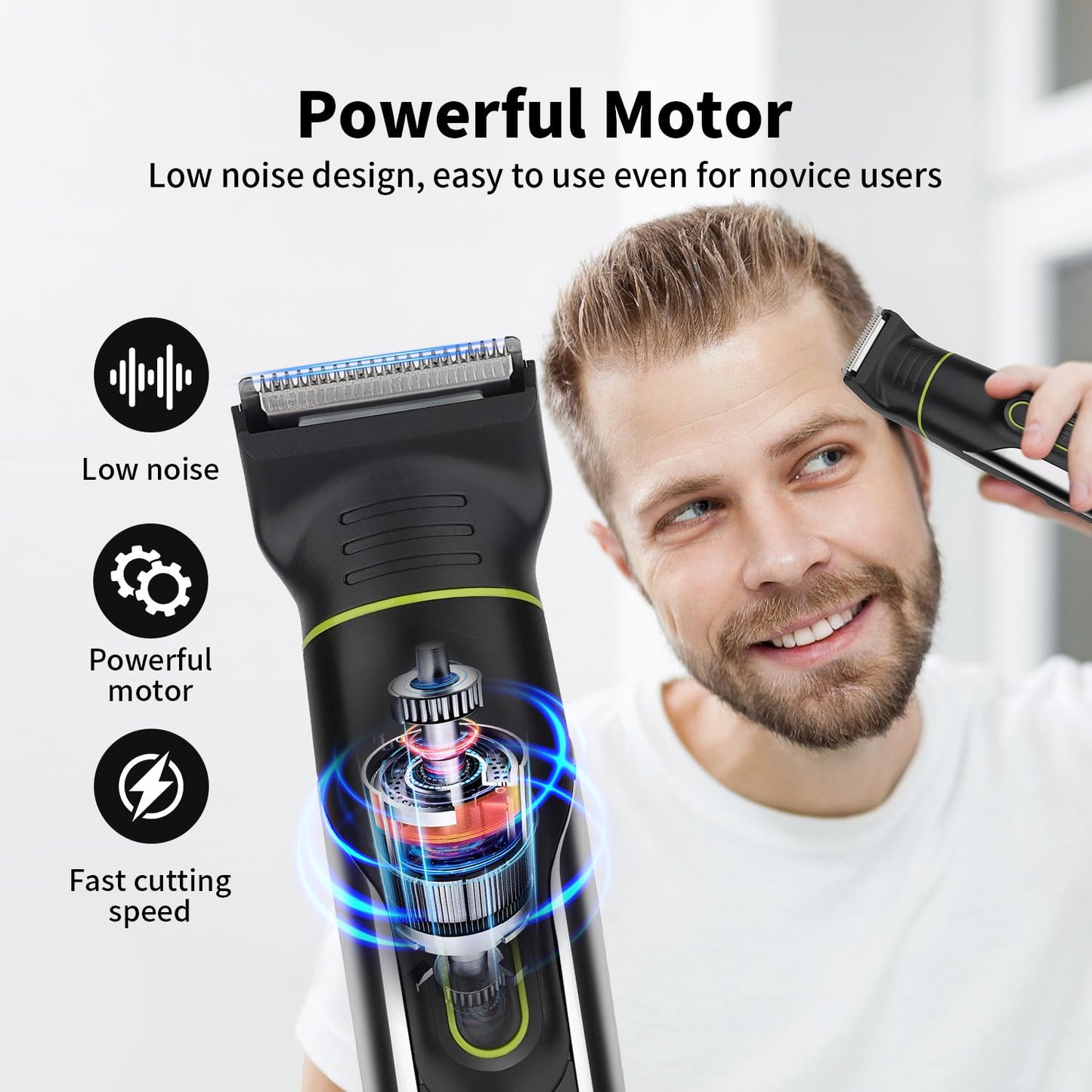 GLESVOWIO 5 in 1 Hair Clippers Adjustable Beard Trimmer for Men Professional Cordless Barber and Trimmers Set Cutting Kit Electric Shaver for Nose Ear Beauty and Personal Care GLESVOWIO