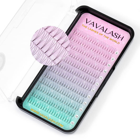Eyelash Extensions 3D 4D 5D 6D 7D 10D Thickness 0.05/0.07/0.1 C/D Curl Eyelashes Short Stem heat bonded Premade Fans Russian Volume Pre-fanned Lash Beauty & Personal Care VAVALASH