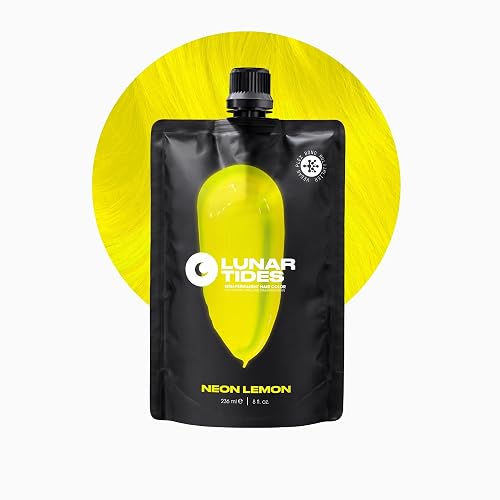 Lunar Tides Semi-Permanent Hair Color (43 colors) (Neon Lemon, 4 fl. oz.) Beauty & Personal Care Lunar Tides