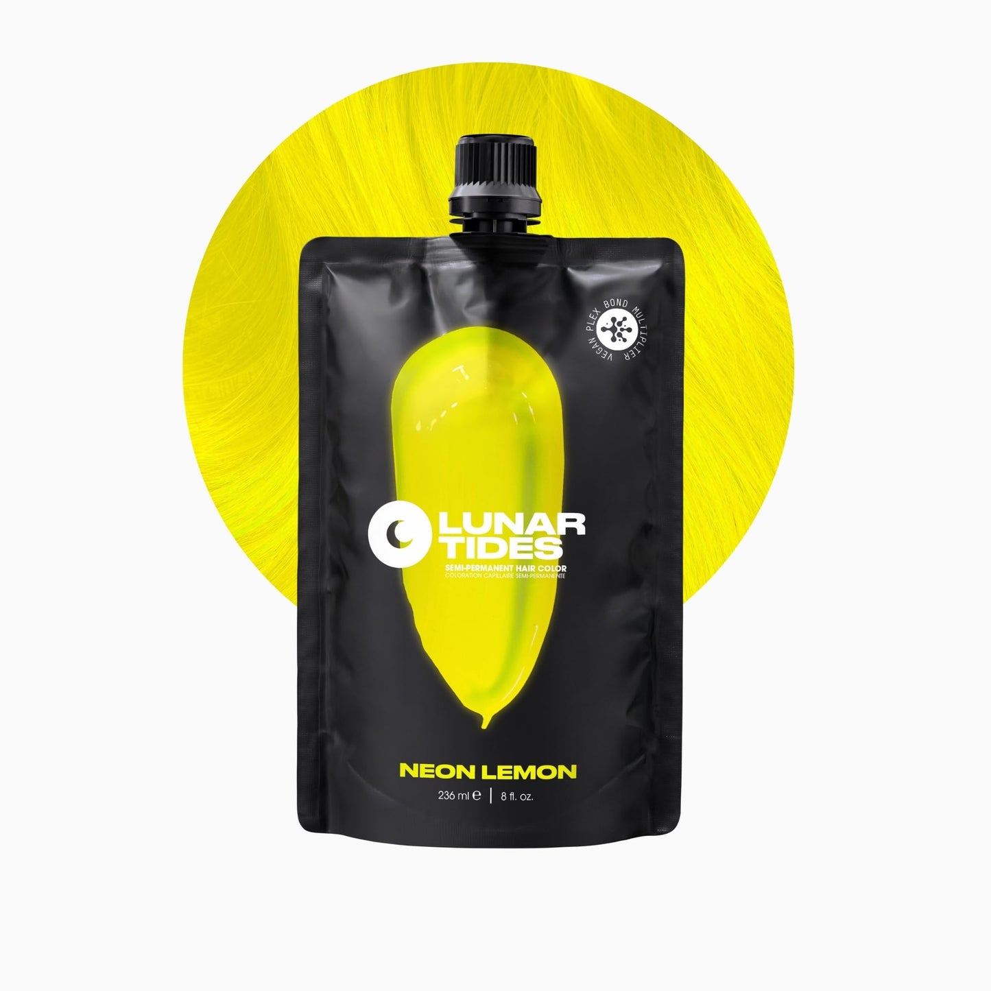 Lunar Tides Semi-Permanent Hair Color (43 colors) (Neon Lemon, 4 fl. oz.) Beauty & Personal Care Lunar Tides