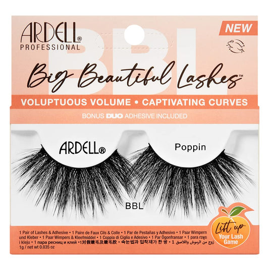 Ardell BBL Big Beautiful Lashes 971 Poppin, with DUO Clear Adhesive, 1 pack Beauty & Personal Care Ardell