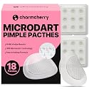 CharmCherry Pimple Patches for Face (18 Count), Microdart Acne Patches, Hydrocolloid Blemish Spot with Salicylic Acid, Fast-Acting for Early Stage Beauty & Personal Care CharmCherry