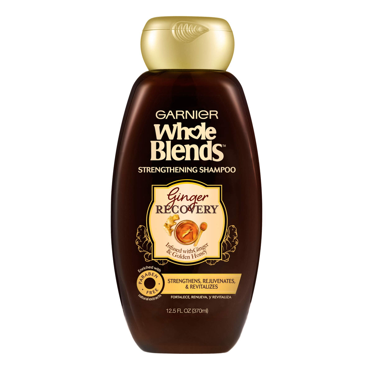 Garnier Hair Care Whole Blends Strengthening Ginger Recovery Shampoo, 12.5 Fluid Ounce