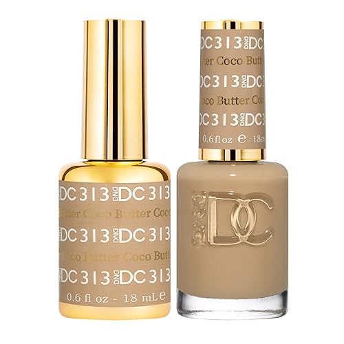 DND Gel Polish Set - 1 each of Beige Gel Polish and Beige Nail Polish, 313 Coco Butter, 0.5 Fl Oz Beauty & Personal Care DAISY DND