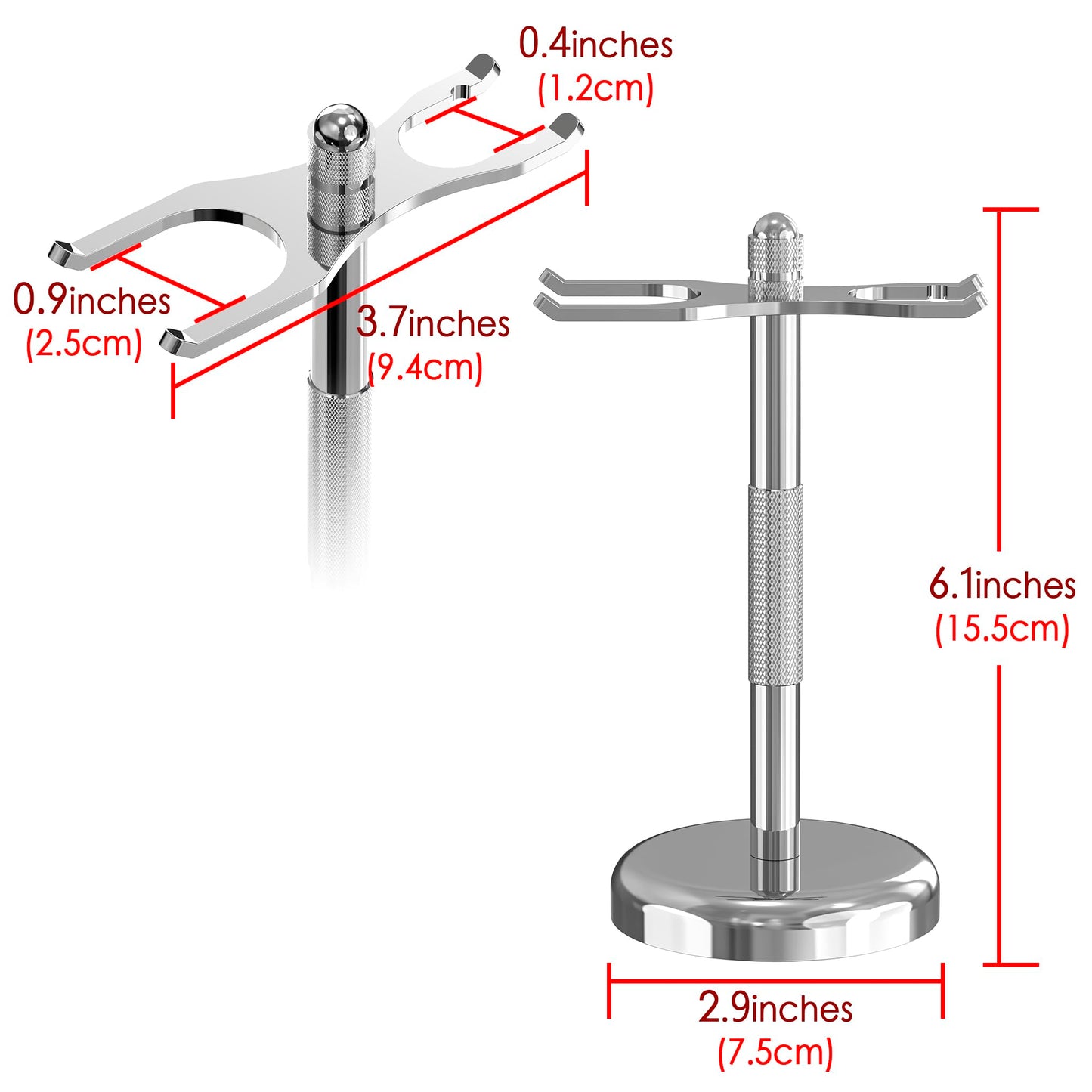 Linkidea Razor & Brush Holder, Deluxe Men's Stainless Steel Shaving Brush Hanger, Grooming Organizer for Bathroom, Shaver Stand Compatible with Merkur Beauty and Personal Care Linkidea