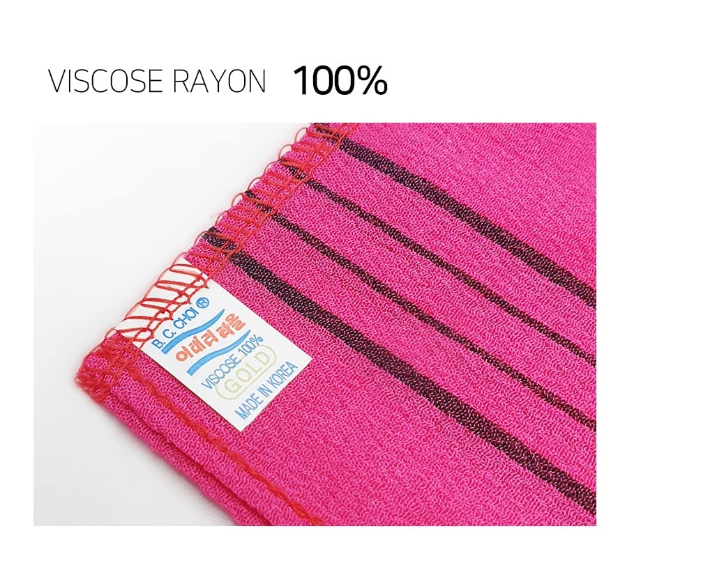 JoseonGotElephant] 8 pcs Korean Exfoliating ddaetawel Bath Washcloth - Body Scrub Towel for Smooth Skin, Keratosis Pilaris Durable Red & Green Italy Beauty and Personal Care JoseonGotElephant
