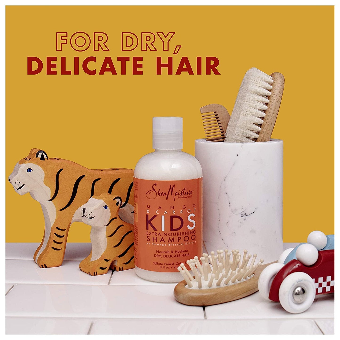 Shea Moisture Kids Shampoo - Extra-Nourishing Shea Butter, Mango & Carrot Hair Detangler with Orange Blossom Extract, Sulfate-Free Shampoo for Kids, 8 Beauty & Personal Care Shea Moisture