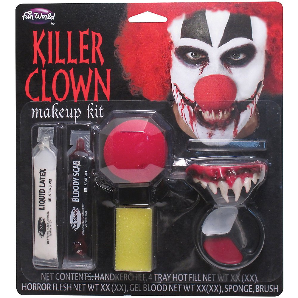 Fun World Killer Clown Horror Makeup Kit