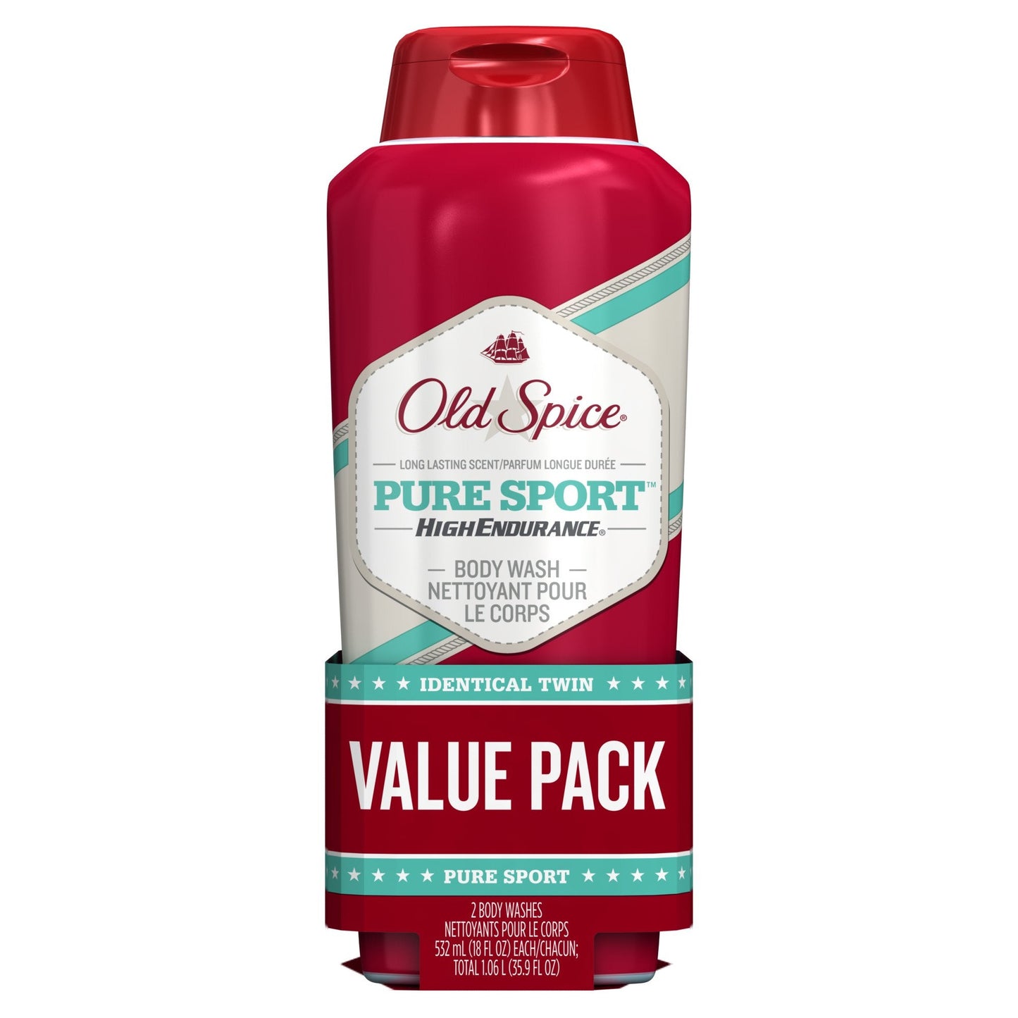 Body Wash for Men by Old Spice, High Endurance Body Wash Twin Pack, Pure Sport, 18.0 fl oz each Beauty & Personal Care Old Spice